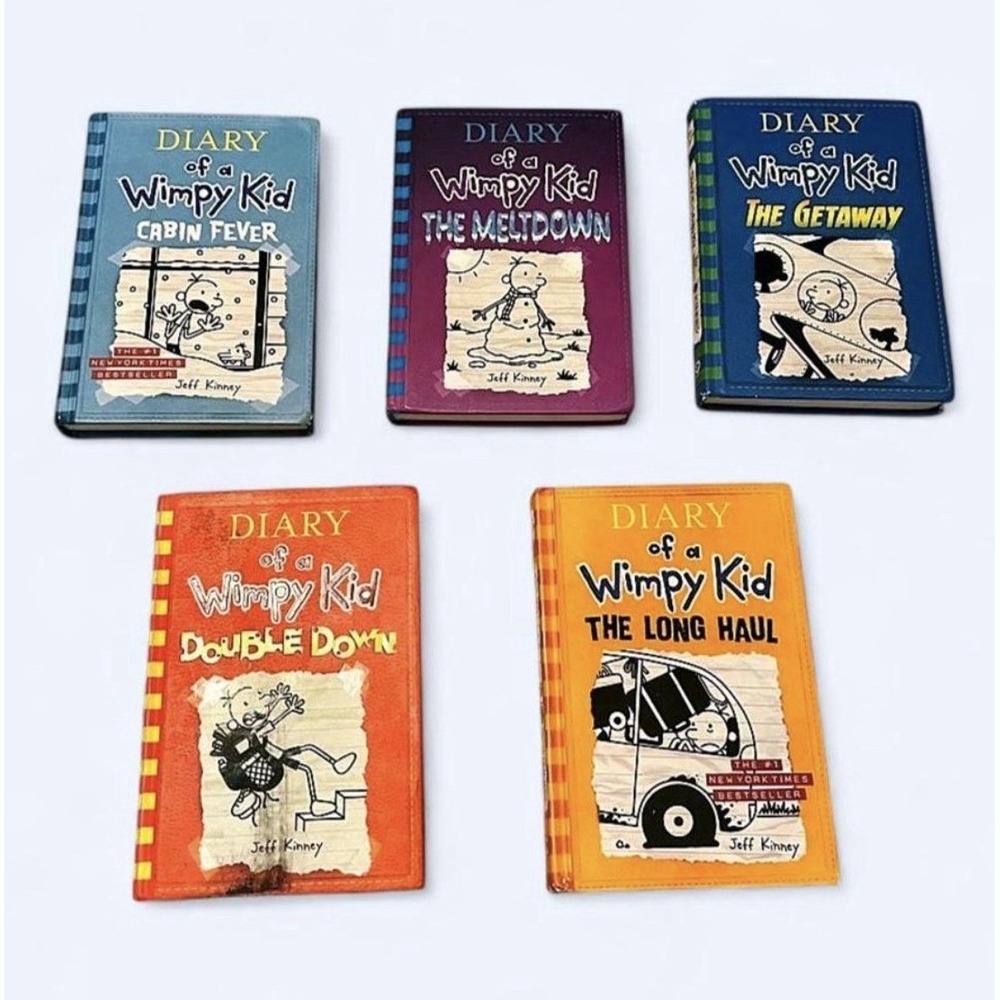 Jeff Kinney Diary of a Wimpy Kid Hardcover Lot of 5 Illustrated: Cabin Fever+
